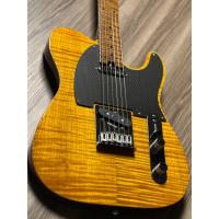 Soloking MT-1 FM 22 Artisan FMN with Roasted Flame Maple Neck in Amber  W/Hardcase