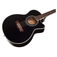 Washburn EA12B Mini Jumbo Elektro Akustik Gitar