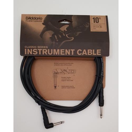 PLANETWAVES PWCGTRA10 GİTAR KABLO 10 İNCH CABLE RİGHT ANGLE