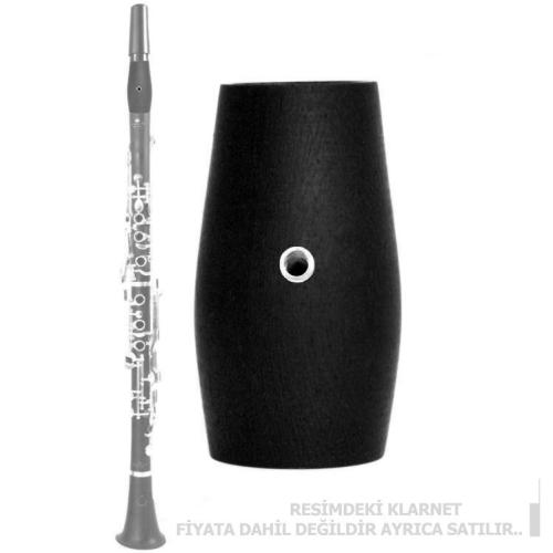 Klarnet Fıçısı Mikrofon Delikli Gül Siyah Boyalı Tombik Varil HMB1BK (Baril-Barrel)