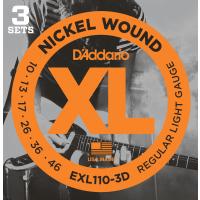 DADDARIO EXL110-3D (3 SET) ELEKTRO GİTAR TEL SETİ, XL, 10-46, NICKEL 