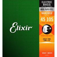 Elixir 14087 Nanoweb Xlong Medium Bas Gitar Teli (45-105)