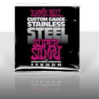 Ernie Ball P02248 Stainless Steel Super Slinky 09-42 Elektro Gitar Teli