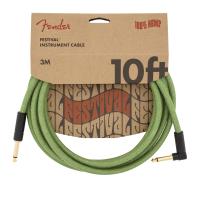 Fender 10 ANG CABLE PURE HEMP GRN