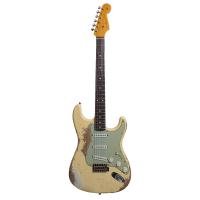 Fender Custom Shop 62/63 Stratocaster Super Heavy Relic Gülağacı Klavye Aged Vintage White Elektro Gitar Fender Custom Shop 62/63 Stratocaster Super Heavy Relic Gülağacı Klavye Aged Vintage White Elektro Gitar