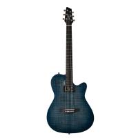 Godin A6 Ultra Elektro Akustik Gitar (Denim Blue Flame)