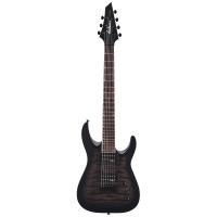 Jackson JS Dinky Arch Top JS22Q-7 DKA HT Amaranth Klavye Transparent Black Burst 7 Telli Elektro Gitar Jackson JS Dinky Arch Top JS22Q-7 DKA HT Amaranth Klavye Transparent Black Burst 7 Telli Elektro Gitar